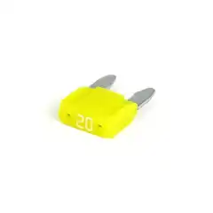 <h1>MINI FUSE WITH LED INDICATOR. YELLOW, 20A</h1>

<p>Smaller than the standard ATC/ATo blade fuse. Housing approx. 8.5mm high x 11mm wide. Comes with a built-in LED indicator light that lights-up when the fuse is blown. No more hassle to detect a blown fuse in confined or dark spaces. Can be used as replacement for various H-D models and for use in any custom applications where mini fuses are used.</p>

<p>Fits: > UNIVERSAL</p>
