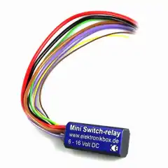 Minirel&eacute; som tillater bruk av trykkbryter